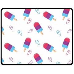 Ice Cream Popsicles Wallpaper Fleece Blanket (Medium) 