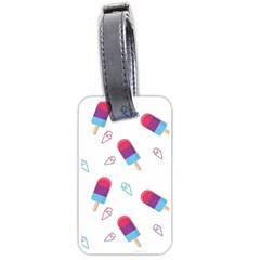 Ice Cream Popsicles Wallpaper Luggage Tag (one side)