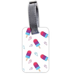 Ice Cream Popsicles Wallpaper Luggage Tag (two sides)