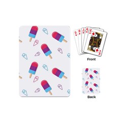 Ice Cream Popsicles Wallpaper Playing Cards Single Design (Mini)