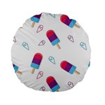 Ice Cream Popsicles Wallpaper Standard 15  Premium Round Cushions Front