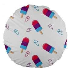 Ice Cream Popsicles Wallpaper Large 18  Premium Round Cushions