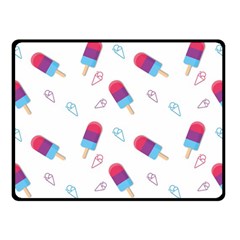 Ice Cream Popsicles Wallpaper Double Sided Fleece Blanket (Small) 