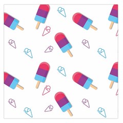 Ice Cream Popsicles Wallpaper Square Satin Scarf (36  x 36 )