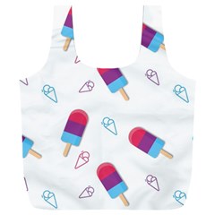 Ice Cream Popsicles Wallpaper Full Print Recycle Bag (XXL)