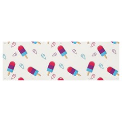 Ice Cream Popsicles Wallpaper Banner and Sign 12  x 4 