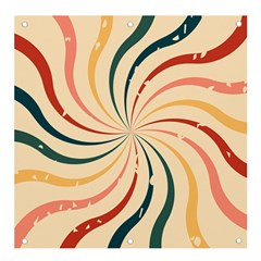 Swirl Star Pattern Texture Old Banner And Sign 4  X 4  by Ravend