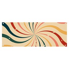 Swirl Star Pattern Texture Old Banner And Sign 8  X 3  by Ravend