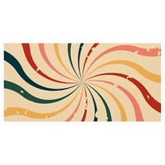 Swirl Star Pattern Texture Old Banner And Sign 8  X 4  by Ravend