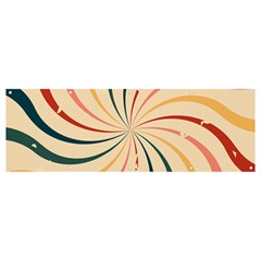 Swirl Star Pattern Texture Old Banner And Sign 12  X 4  by Ravend