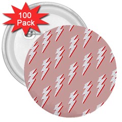 Thunder Flash Abstract Texture Art 3  Buttons (100 pack) 