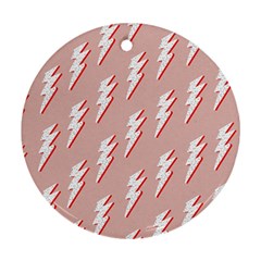 Thunder Flash Abstract Texture Art Round Ornament (two Sides)