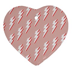 Thunder Flash Abstract Texture Art Heart Ornament (two Sides)