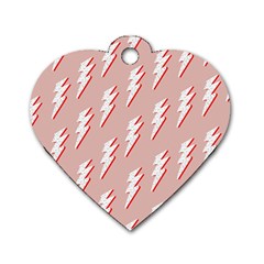 Thunder Flash Abstract Texture Art Dog Tag Heart (Two Sides)