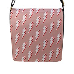 Thunder Flash Abstract Texture Art Flap Closure Messenger Bag (L)