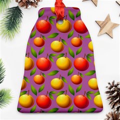 Illustration Fruit Pattern Seamless Bell Ornament (two Sides) by Ravend