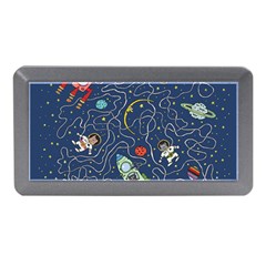 Illustration Cat Space Astronaut Rocket Maze Memory Card Reader (mini) by Ravend