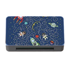 Illustration Cat Space Astronaut Rocket Maze Memory Card Reader With Cf by Ravend