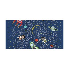 Illustration Cat Space Astronaut Rocket Maze Yoga Headband by Ravend