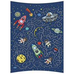 Illustration Cat Space Astronaut Rocket Maze Back Support Cushion