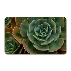 Green Orchid Plant Pattern Magnet (rectangular) by Ravend