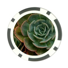 Green Orchid Plant Pattern Poker Chip Card Guard by Ravend