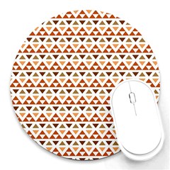 Geometric Tribal Pattern Design Round Mousepads by Ravend