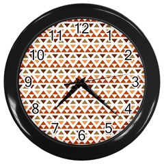 Geometric Tribal Pattern Design Wall Clock (black) by Ravend