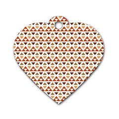 Geometric Tribal Pattern Design Dog Tag Heart (one Side) by Ravend