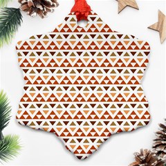 Geometric Tribal Pattern Design Snowflake Ornament (two Sides) by Ravend