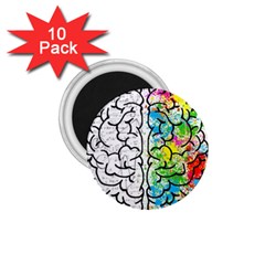 Illustration Brain Mind Psychology Idea Drawing 1.75  Magnets (10 pack) 