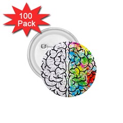 Illustration Brain Mind Psychology Idea Drawing 1 75  Buttons (100 Pack)  by Ravend