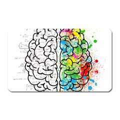 Illustration Brain Mind Psychology Idea Drawing Magnet (rectangular) by Ravend