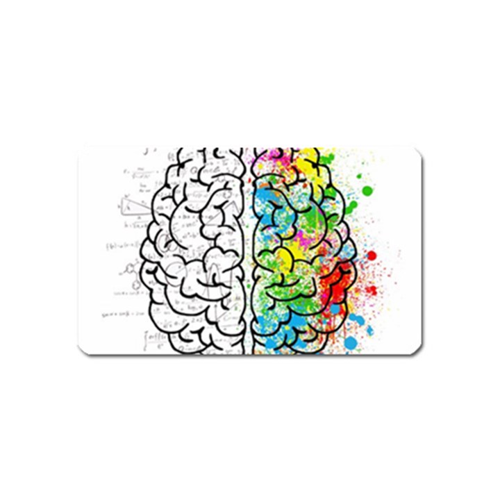 Illustration Brain Mind Psychology Idea Drawing Magnet (Name Card)