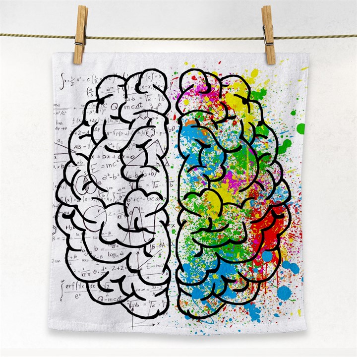 Illustration Brain Mind Psychology Idea Drawing Face Towel