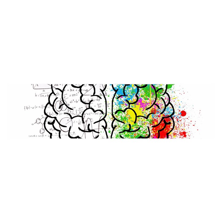 Illustration Brain Mind Psychology Idea Drawing Oblong Satin Scarf (16  x 60 )