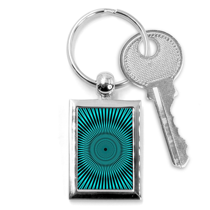 Illusion Geometric Background Key Chain (Rectangle)