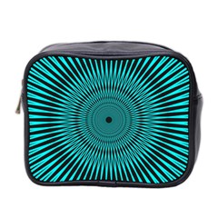 Illusion Geometric Background Mini Toiletries Bag (two Sides) by Ravend