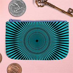 Illusion Geometric Background Large Coin Purse by Ravend