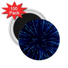 Particle Art Background Blue 2.25  Magnets (100 pack) 