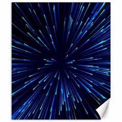 Particle Art Background Blue Canvas 8  x 10 