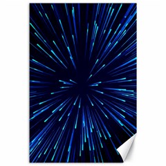 Particle Art Background Blue Canvas 24  x 36 