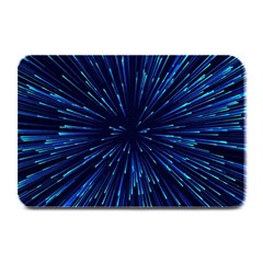 Particle Art Background Blue Plate Mats by Ravend