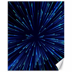 Particle Art Background Blue Canvas 11  x 14 