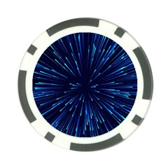 Particle Art Background Blue Poker Chip Card Guard by Ravend