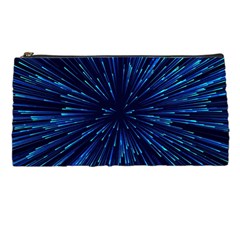 Particle Art Background Blue Pencil Case by Ravend