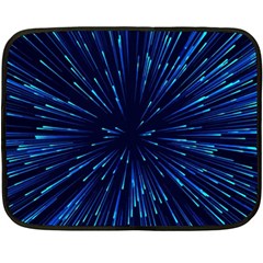 Particle Art Background Blue Double Sided Fleece Blanket (Mini) 