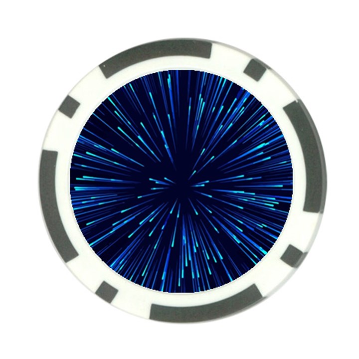 Particle Art Background Blue Poker Chip Card Guard (10 pack)