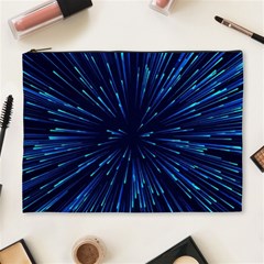 Particle Art Background Blue Cosmetic Bag (XL)