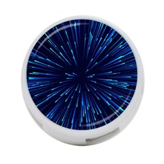 Particle Art Background Blue 4-port Usb Hub (one Side)